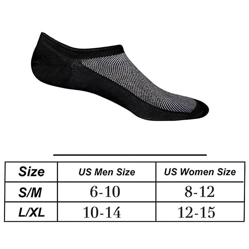 Faustine No Show Socks Ankle Low Cut Socks for Mens, Non Slip, 8 Pairs (16 Pairs (8Black+8Grey), S/M(US Men shoes size 6-10/Women size 8-12)) - Image 2
